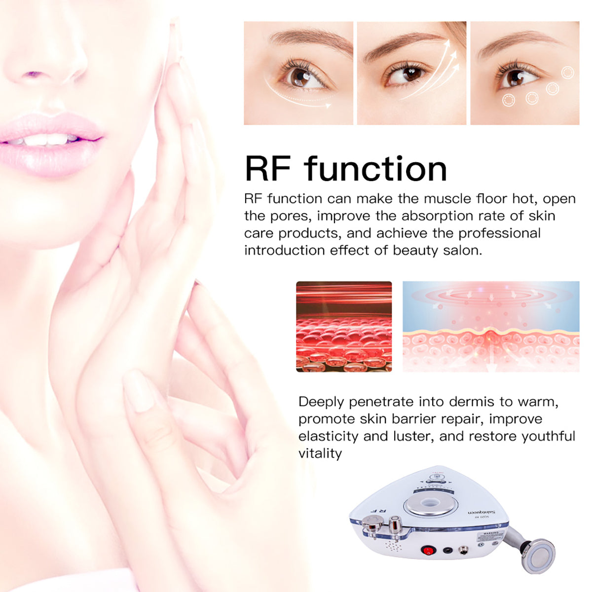 SQ20 RF Face & Body Device with 3 Interchangeable Probes