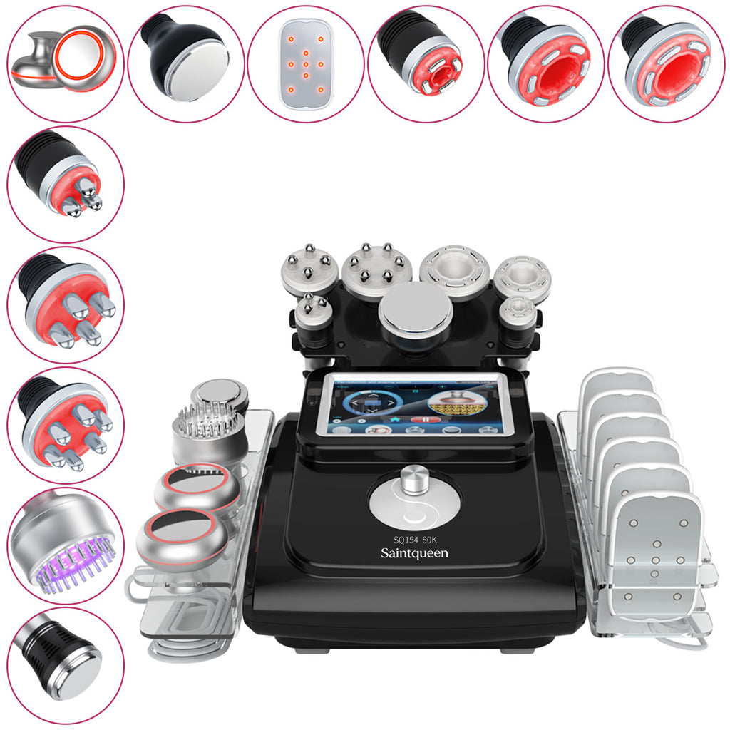 SQ154C Max – Appareil silhouette 11-en-1 noir, cavitation 80K, RF et laser