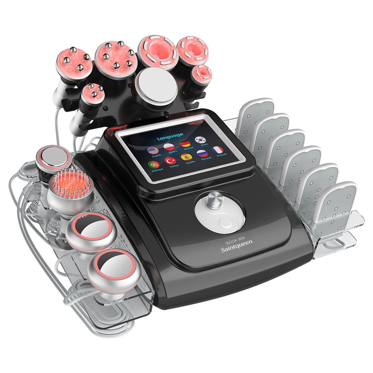 SQ154C Max – Appareil silhouette 11-en-1 noir, cavitation 80K, RF et laser