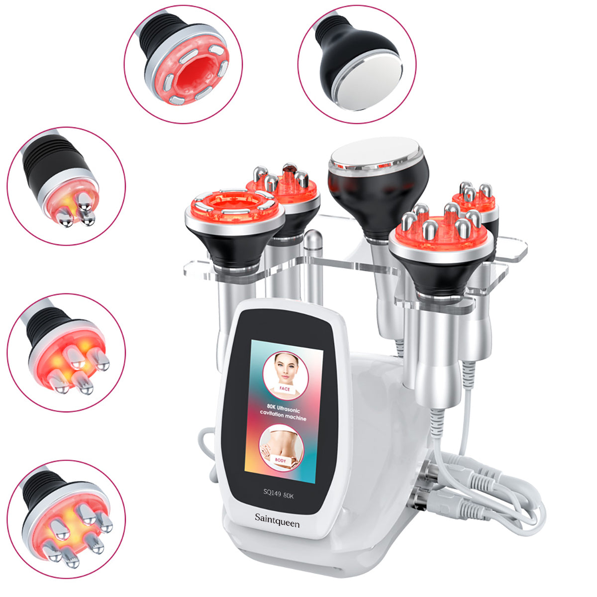 SQ149 Pro 5-en-1 – Appareil silhouette, cavitation 80K, RF et massage sous vide Image principale du produit