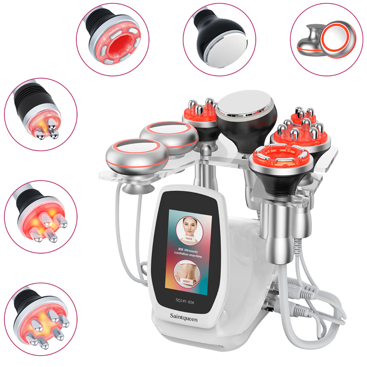 SQ149 Pro 6-en-1 – Appareil silhouette, cavitation 80K, RF, massage sous vide et EMS Image principale du produit