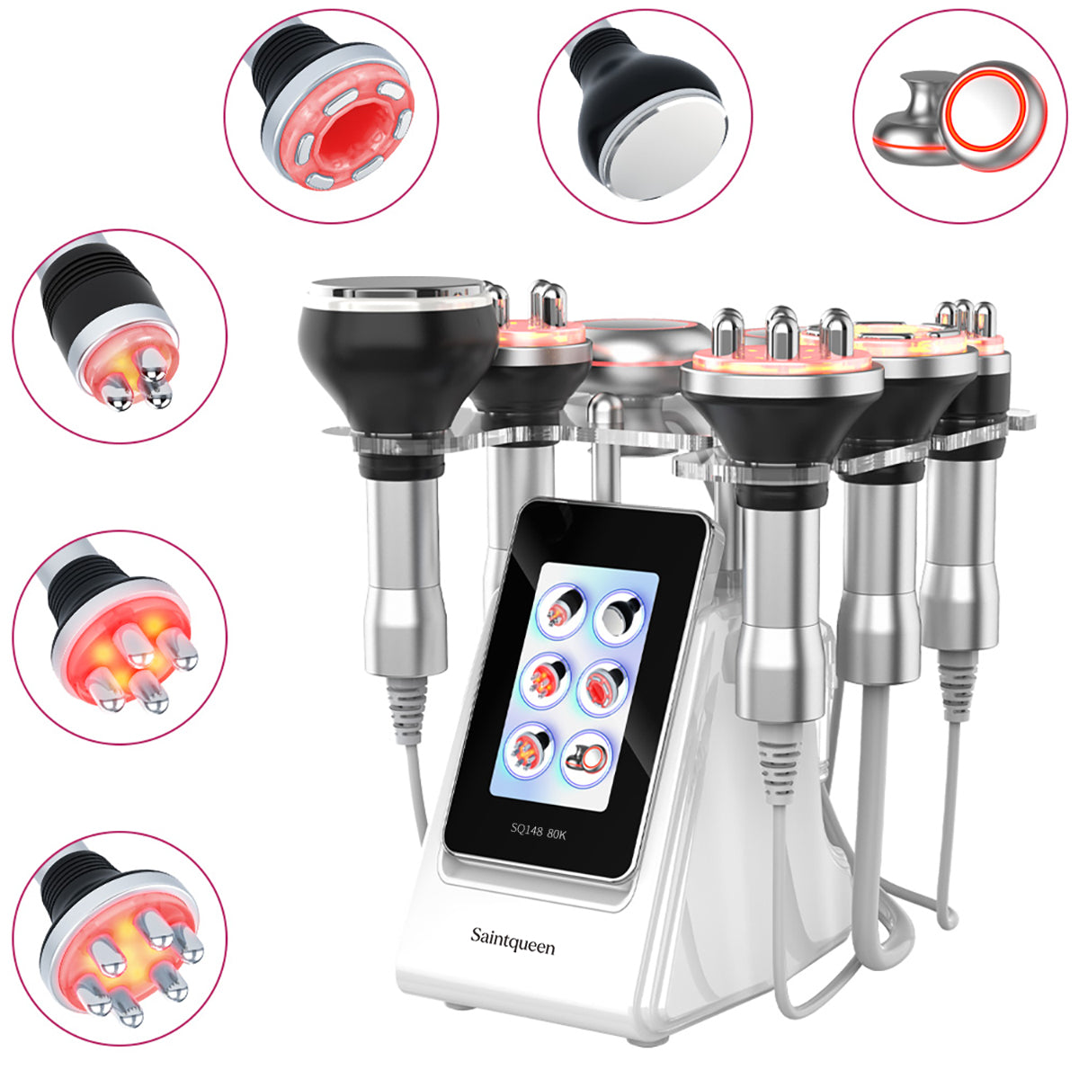 SQ148B Pro – Appareil silhouette 6-en-1, cavitation 80K, RF, massage sous vide et EMS Image principale du produit