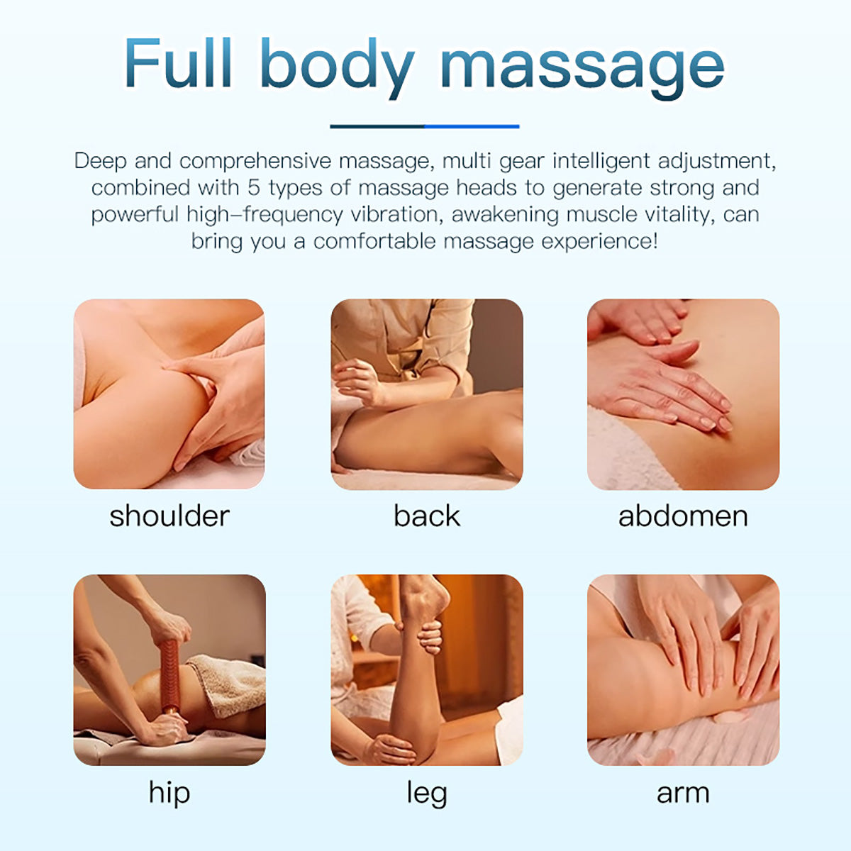 SQ174 Appareil de massage pneumatique avec 5 embouts interchangeables