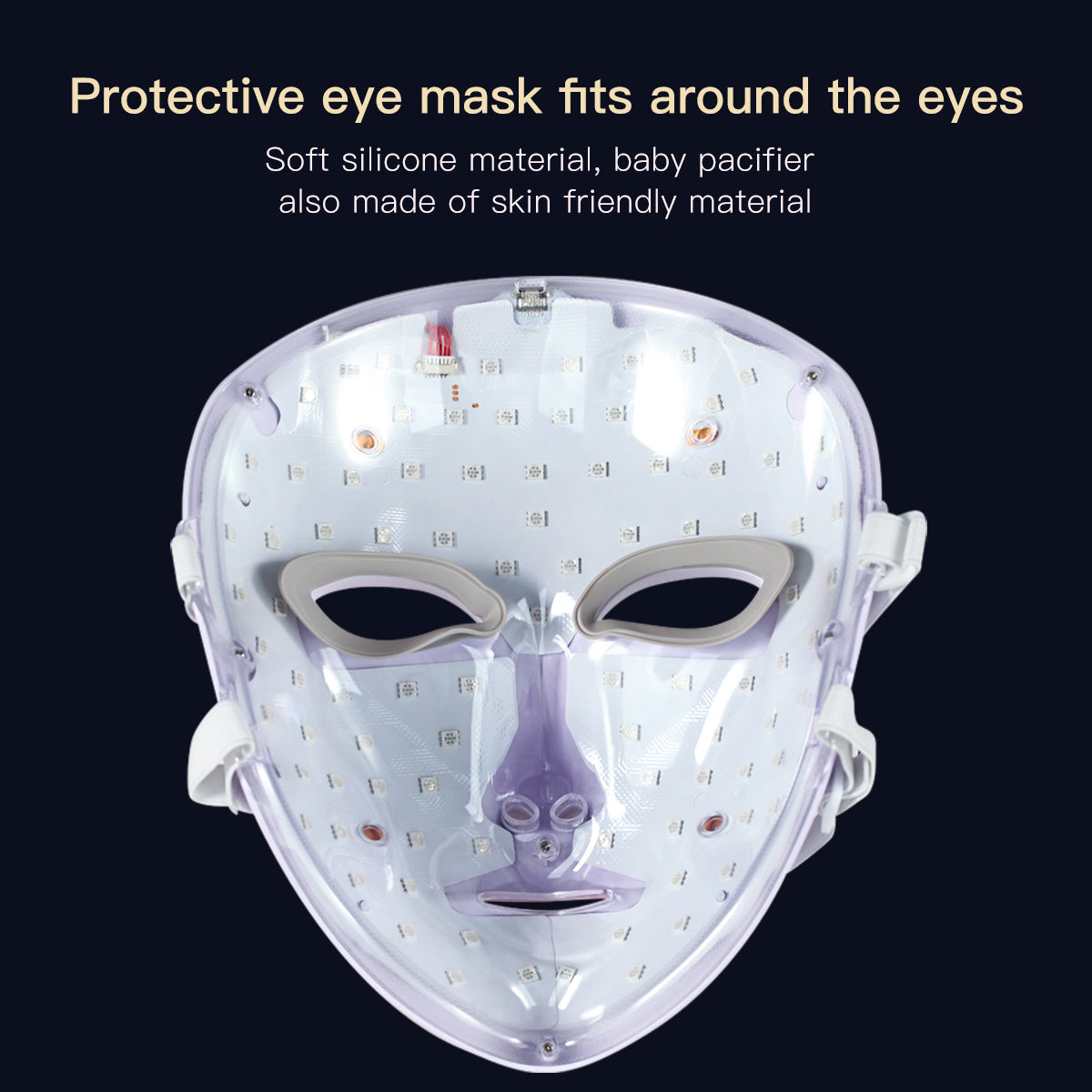 SQ50 – Masque LED visage et cou, 153 LED, 7 couleurs