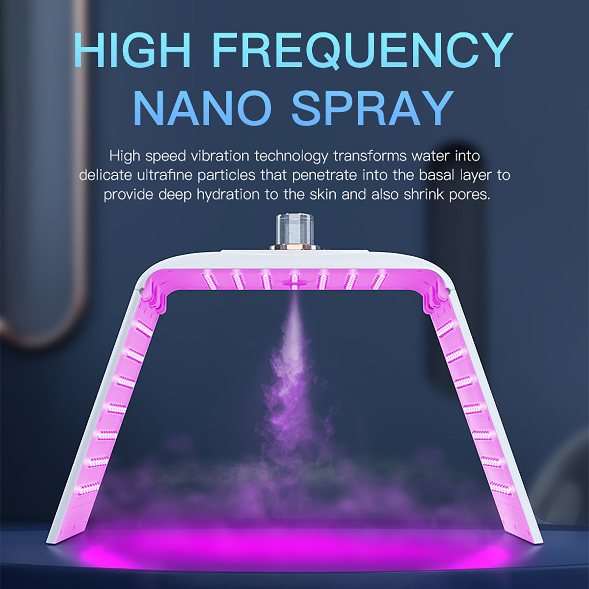 SQ122 LED Hydration Spectrometer 135 Beads 8-Color Light Therapy Machine With Nano Mist Spray, Foldable PDT Photon Facial Skin Rejuvenation Secondary image