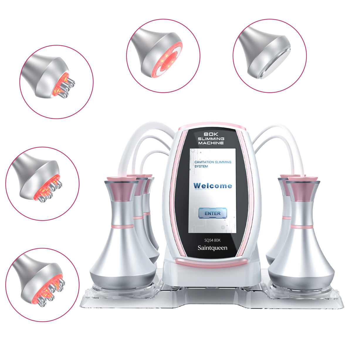 SQ54 Pro 5-en-1 – Cavitation 80K, trois RF et massage RF sous vide Image principale du produit