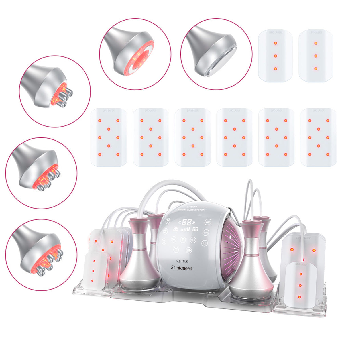 SQ52 Pro 6-en-1 – Cavitation 80K, RF, massage sous vide et plaques laser Image principale du produit