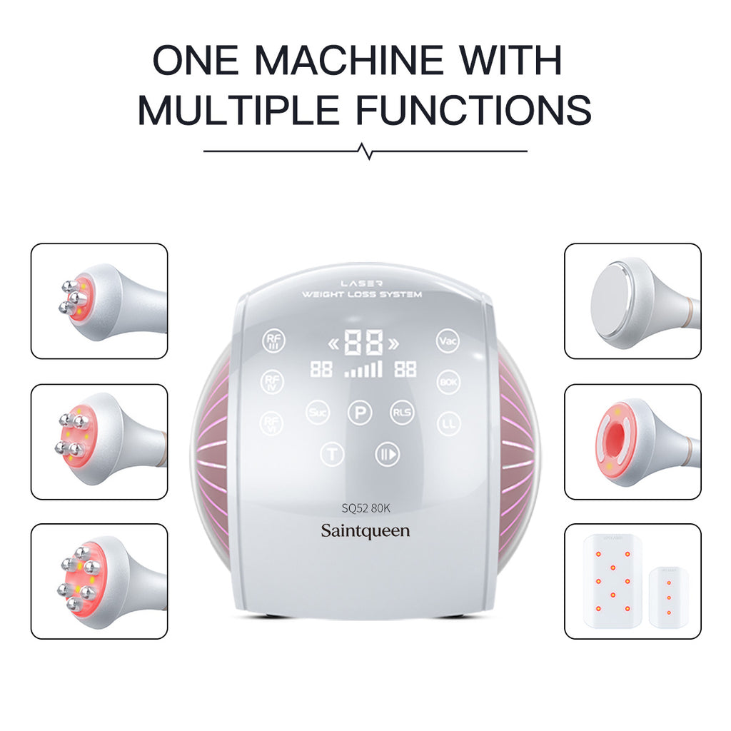 SQ52 Pro 6-en-1 – Cavitation 80K, RF, massage sous vide et plaques laser