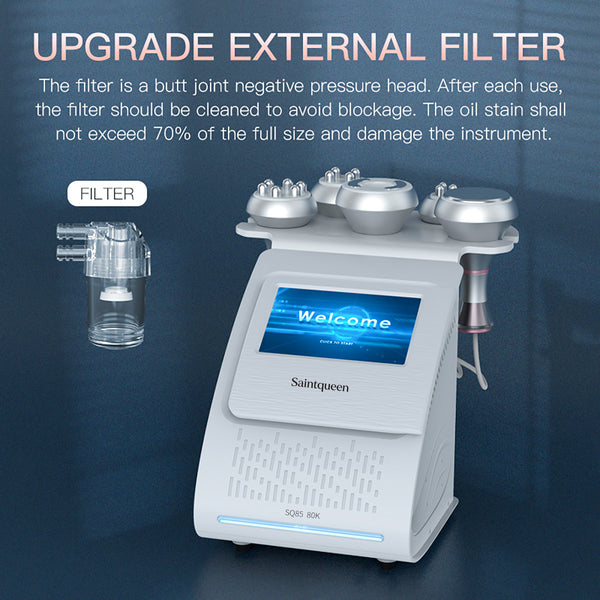 SQ85A Pro 5-en-1 – Cavitation 80K, RF multipolaire et massage sous vide