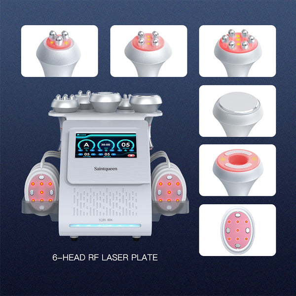 SQ85B Pro 6-in-1 80K Ultrasonic Cavitation & RF Machine with Laser + Microcurrent Pads