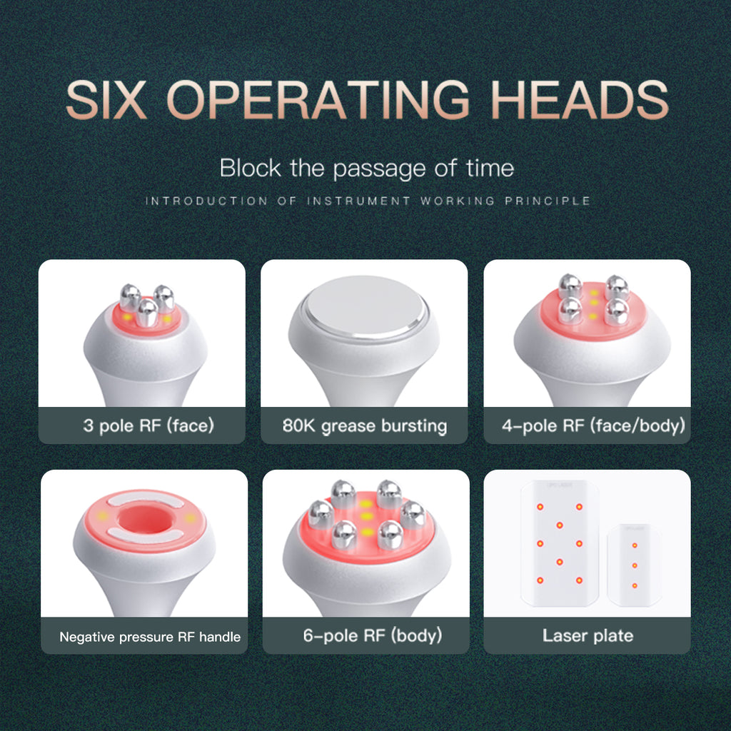 SQ90C Pro 6-in-1 80K Ultrasonic Cavitation & RF Machine with Laser Pads