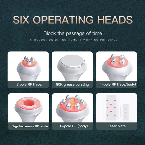 SQ90C Pro 6-in-1 80K Ultrasonic Cavitation & RF Machine with Laser Pads