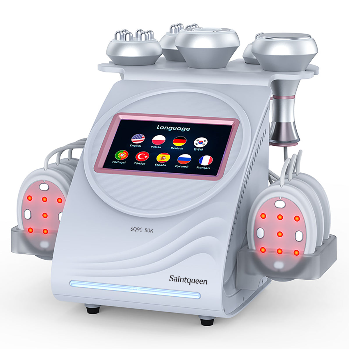 SQ90B Pro 6-en-1 – Cavitation 80K, RF et plaques micro-électriques à lumière rouge Image principale du produit