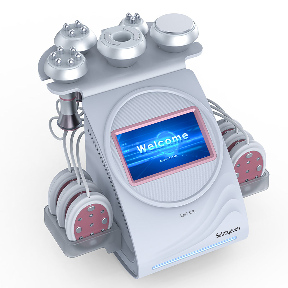 SQ90B Pro 6-en-1 – Cavitation 80K, RF et plaques micro-électriques à lumière rouge