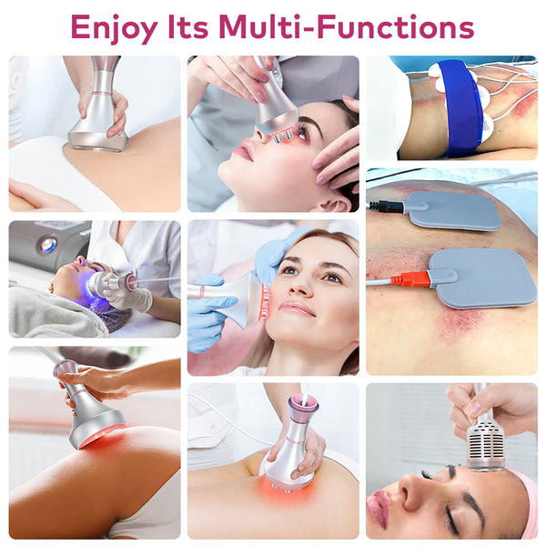 SQ90E Plus 9-en-1 – Cavitation 80K, RF, plaques combinées, EMS et marteau froid