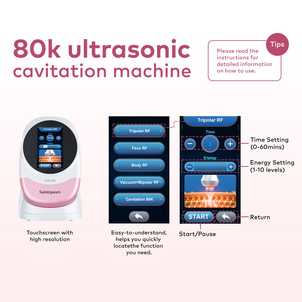 SQ96 Pro 5-in-1 80K Cavitation & RF Beauty Machine Secondary image
