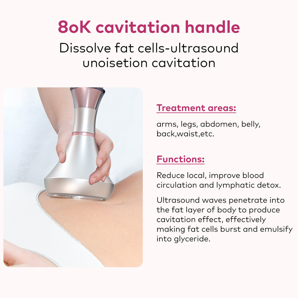 SQ96 Pro Appareil de cavitation 80K 6-en-1 avec plaques laser