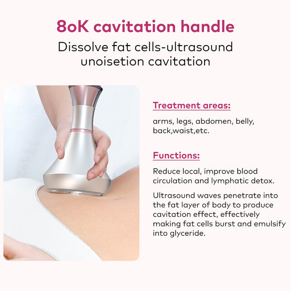 SQ96 Pro Appareil de cavitation 80K 6-en-1 avec plaques laser