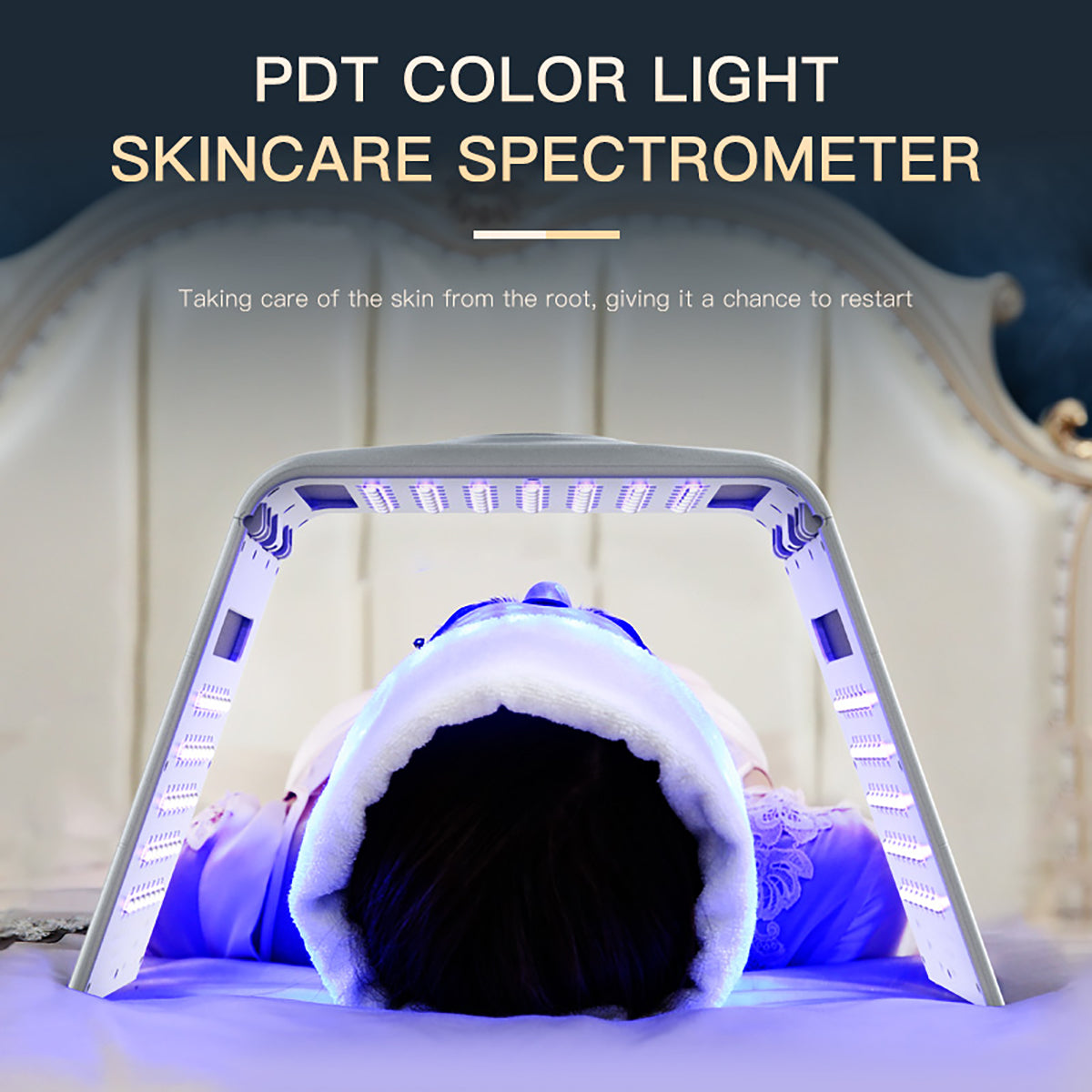 SQ130 – Appareil LED visage pliable, 119 LED, 7 couleurs et chaleur Image secondaire du produit