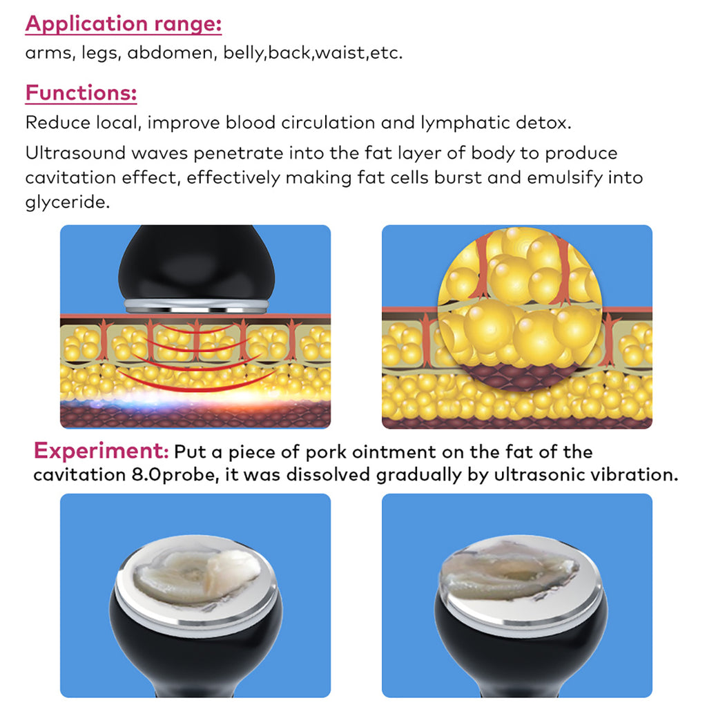 SQ41 Appareil de cavitation 40K et RF, 7-en-1